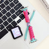 "Colorful Band" Twisted Rope Nylon Braided Watch Band For Apple Watch - Pink+Blue