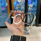 „Cyber“ Magsafe-kompatible transparente iPhone-Hülle mit integriertem Ständer
