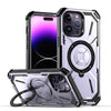 "Cyber" 2-In-1 Magsafe Magnetic Holder Protective iPhone Case - Quad Corner Drop Protection - Purple