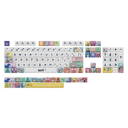 „Chubby Keycap“ XDA-Tastenkappen-Set für mechanische Tastaturen – Spray-Thema