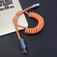 "Curly Chubby" Retractable Car Charge Cable