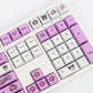 „Chubby Keycap“ Tastenkappen-Set für mechanische XDA-Tastaturen – weißes und violettes Design