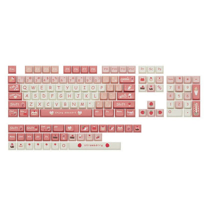 „Chubby Keycap“ XDA-Tastenkappen-Set für mechanische Tastaturen – Erdbeer-Thema