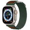 "Outdoor Strap" Alpine Nylon Sport Loop with Leather for Apple Watch - Green