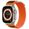 "Outdoor Strap" Alpine Nylon Sport Loop with Leather for Apple Watch - Orange