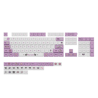 "Chubby Keycap" XDA Mechanical Keyboard Keycap Set - White and Purple Theme