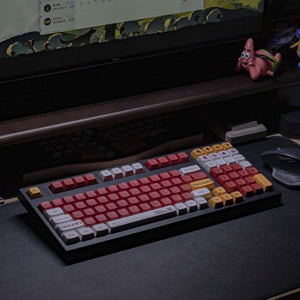 „Chubby Keycap“ Tastenkappen-Set für mechanische XDA-Tastaturen – Rot und Gelb 