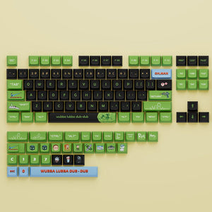 "Chubby Keycap" XDA Mechanical Keyboard Keycap Set - Green and Black