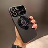 Frosted Magnetic Holder iPhone Case - Black