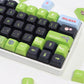 „Chubby Keycap“ Tastenkappen-Set für mechanische XDA-Tastaturen – Grün und Schwarz