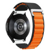 18mm & 20mm & 22mm Alpine Color Blocking Nylon Webbing for Samsung/Garmin/Fossil/Others - Black & Orange