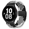 20mm & 22mm Striped Nylon Woven Magnetic Watch Strap for Samsung/Garmin/Fossil/Others - 11#