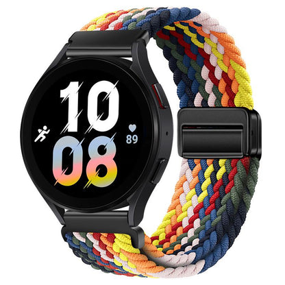 20mm & 22mm Rainbow Nylon Woven Magnetic Watch Strap for Samsung/Garmin/Fossil/Others