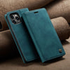 Flip Card Leather Protective iPhone Case - Blue
