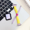 "Colorful Band" Twisted Rope Nylon Braided Watch Band For Apple Watch - Purple+Yellow