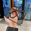 „Cyber“ Magsafe-kompatible transparente iPhone-Hülle mit integriertem Ständer - Schwarz