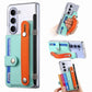 Transparent Card Insertion Phone Case Comes With Hand Grip & Pen Slot For Samsung