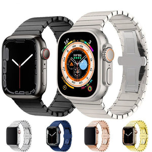 "Business Band" Metal Band With Butterfly Clasp For Apple Watch