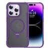 2-In-1 Transparent Magsafe Magnetic Stand iPhone Case - Purple