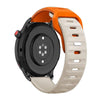Rice Grain Sporty Breathable Silicone Strap For Samsung/Garmin/Fossil/Others - Orange+Beige