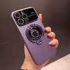 Frosted Magnetic Holder iPhone Case - Purple