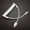"Curly Chubby" New Spring Charge Cable - White
