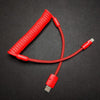"Curly Chubby" New Spring Charge Cable - Red