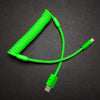 "Curly Chubby" New Spring Charge Cable - Green