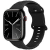 "Rose Flexible Band" Breathable Silicone Band For Apple Watch - Black