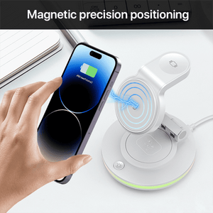 Rotary folding 3-in-1 wireless charger watch headset multi-function magnetic wireless charger