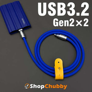 "HyperTransfer Chubby“ USB 3.2 Gen2×2-Kabel – für schnelle Übertragung der iPhone 15-Serie.