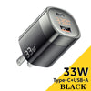"See Through Me" Transparent Power Bank & Adapter - Black - Power Adapter