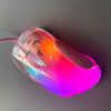 "Vibe" Colorful Transparent Gaming Mouse - Transparent Pink