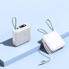 "Chubby" 20000mAh Two In One Power Bank Plug With Cable - White