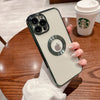 Transparente galvanisierte iPhone-Hülle „Explorer“. - Grün
