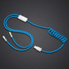 "Chubby Plus" 2 IN 1 Fast Charge Cable (C+Lightning) - Blue