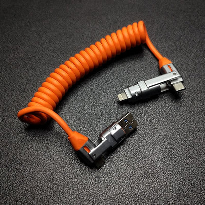 "Full-equipped Chubby" 6-in-1 240W Fast Charging Spring Cable