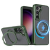 Samsung  S24 Ultra Rotating Magnetic Holder Mobile Phone Case - Green
