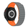 Silicone Magnetic Band For Samsung/Garmin/Fossil/Others - Gray & Orange
