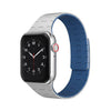 "Sport Dual-tone Strap" Silicone Magnetic Breathable Band for Apple Watch - Gray + Blue