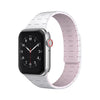 "Sport Dual-tone Strap" Silicone Magnetic Breathable Band for Apple Watch - White + Pink