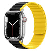 "Sport Two-Tone" Magnetic Silicone Band For Apple Watch - Black And Yellow