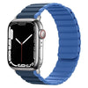 "Sport Two-Tone" Magnetic Silicone Band For Apple Watch - Dark And Light Blue