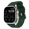 "Sports Horizontal Band" Silicone Waterproof Band For Apple Watch - Army Green