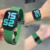 "Sporty Two-Color" Silicone Magnetic Clasp Apple Watch Band - Alfalfa