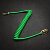 "Neon Chubby" Spring Charge Cable With Gold-plated Design - Green