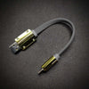 "Neon Chubby" Flat Charge Cable With Gold-plated Design - Gray