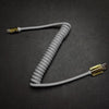 "Neon Chubby" Spring Charge Cable With Gold-plated Design - Gray