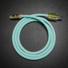 "Neon Chubby" Fast Charge Cable With Gold-plated Design - Light Blue