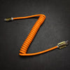 "Neon Chubby" Spring Charge Cable With Gold-plated Design - Orange
